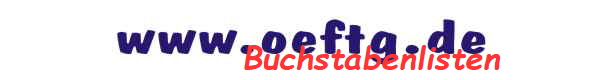 Buchstabenlisten